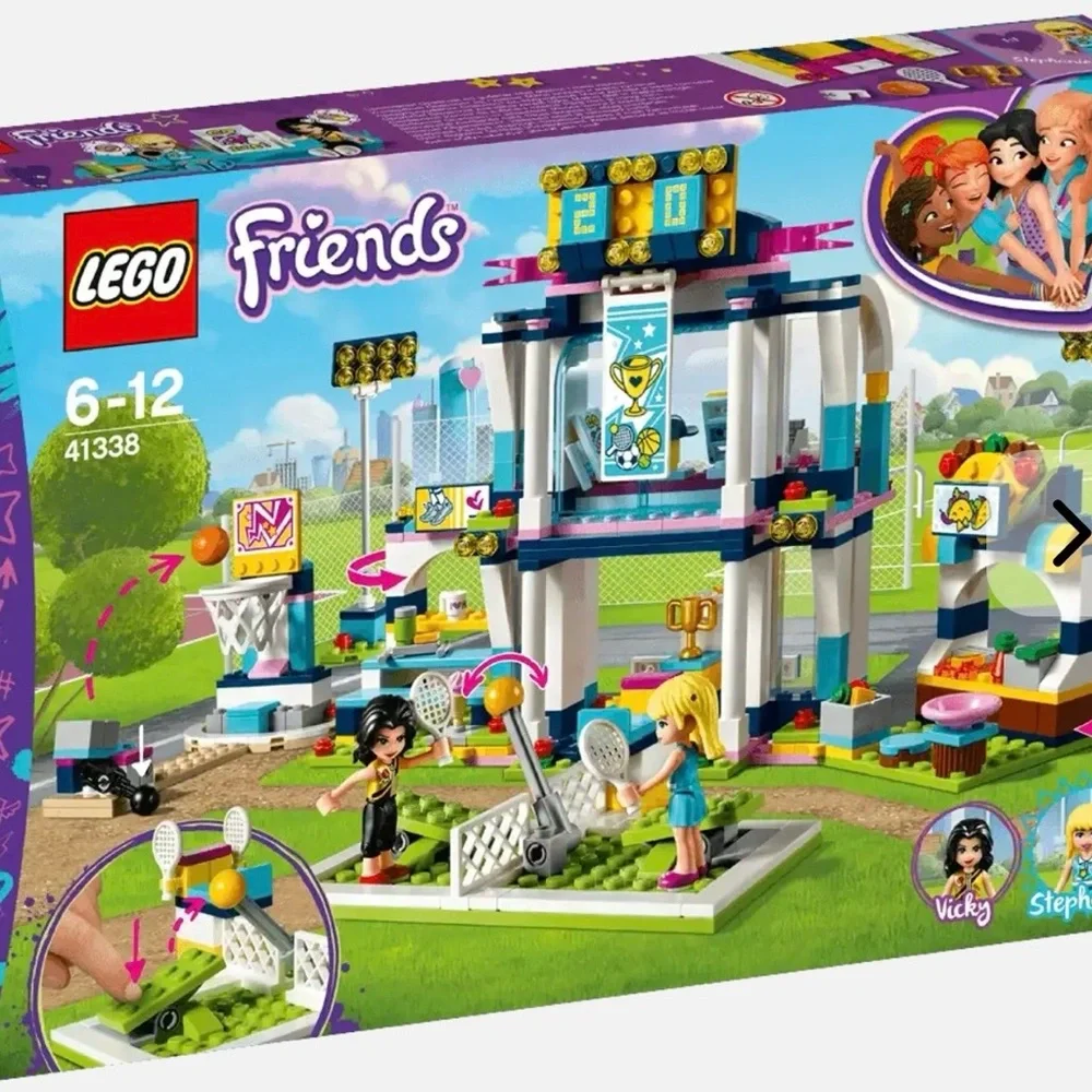95% complete LEGO Friends 41338 Sports Park Tennis & Basketball